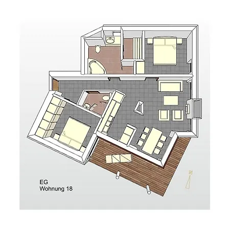 Strandvilla 18 - Strandgefluester Apartment *